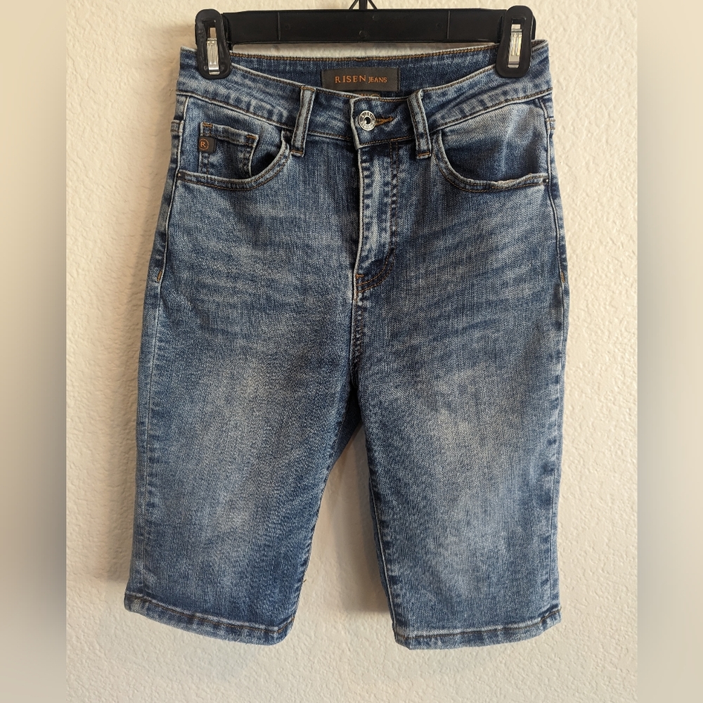 Risen LA Denim High Waisted Bermuda Shorts Sz Small